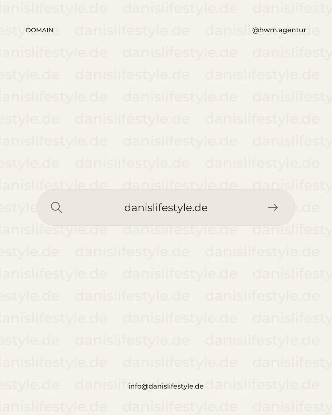 The domain danislifestyle.de in a search bar